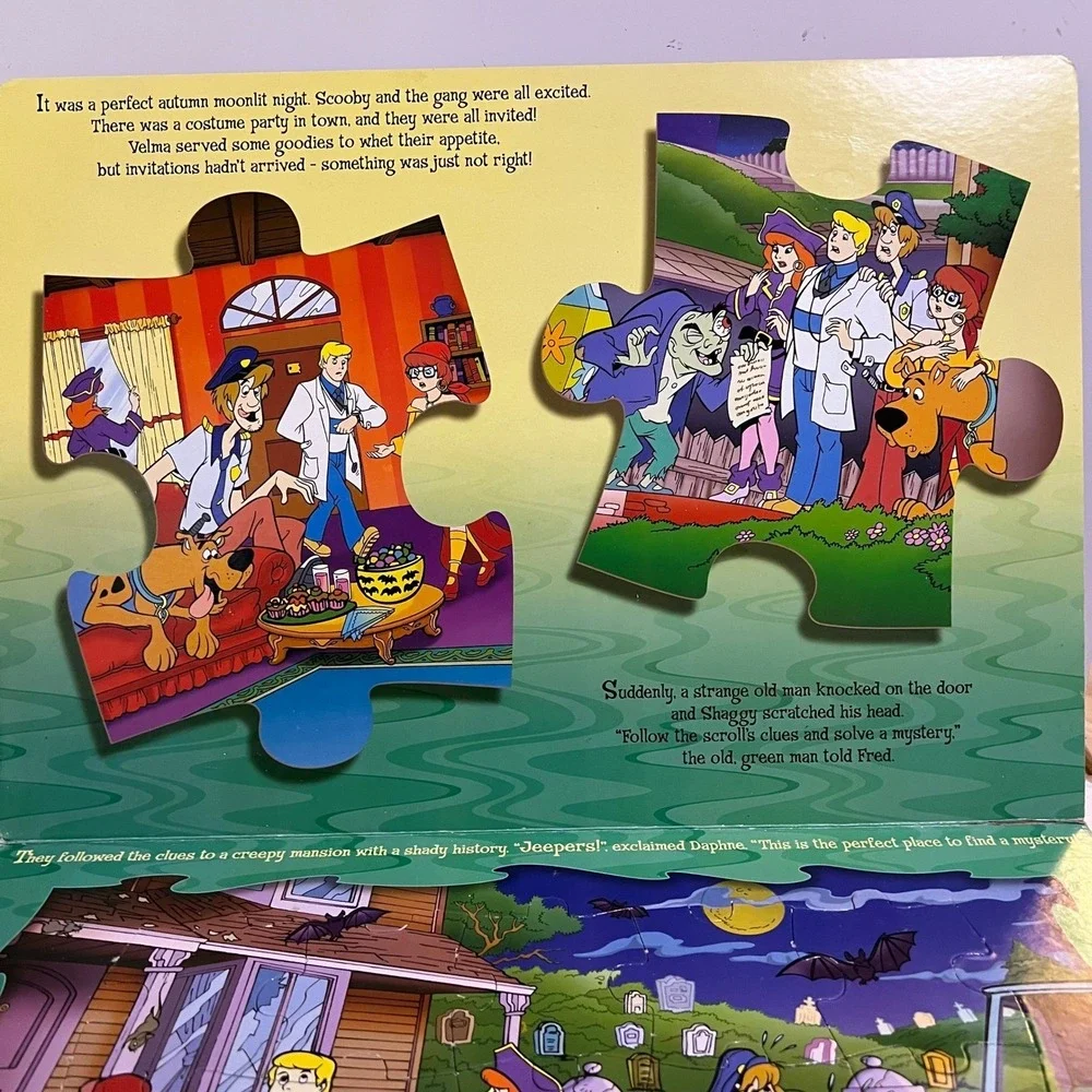 Scooby Doo Mystery Puzzle‎ Party 6 Big Puzzles Pages Hanna Barbara Shaggy  Velma